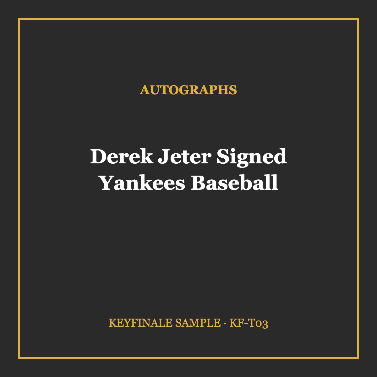 Derek Jeter Signed Yankees Baseball