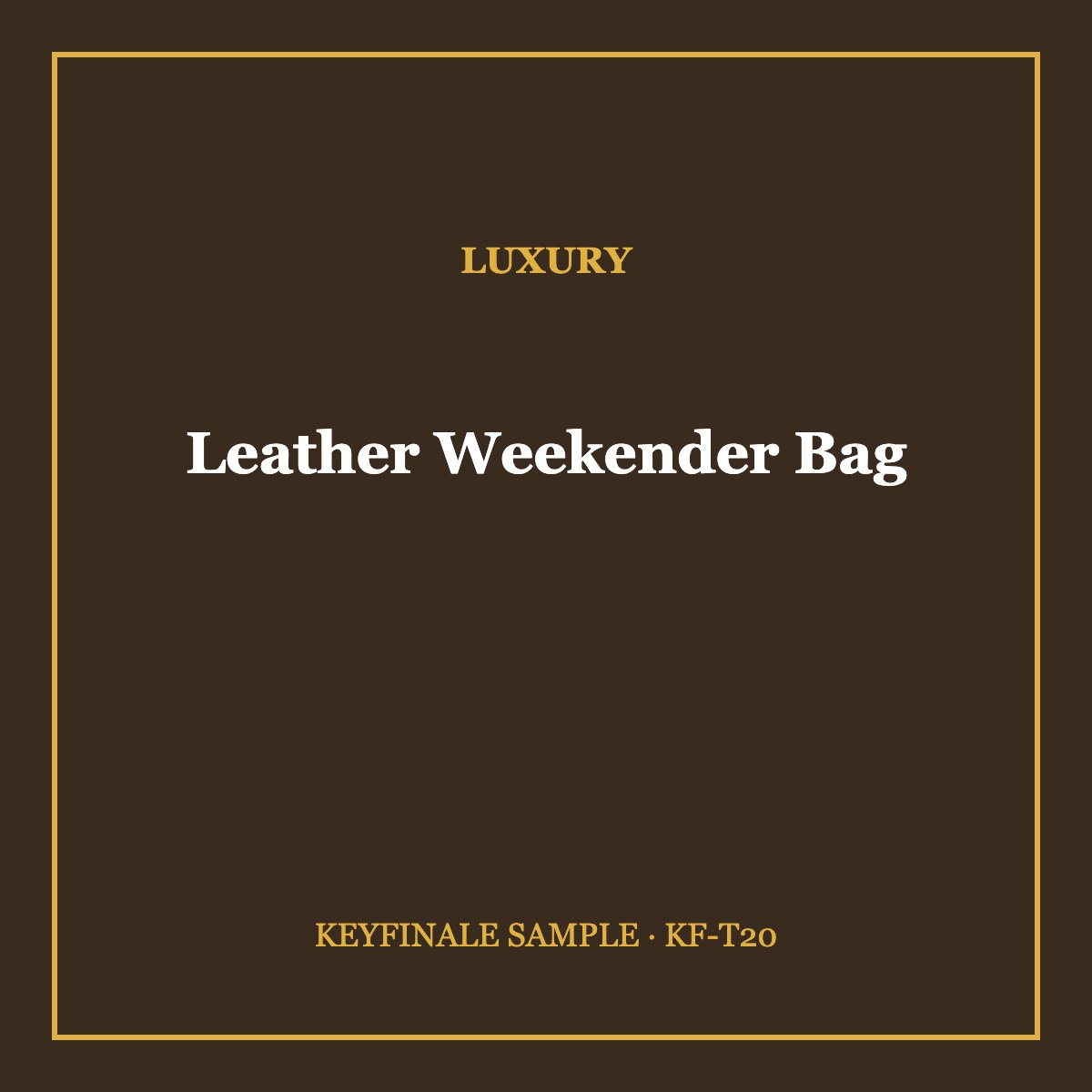 Leather Weekender Bag