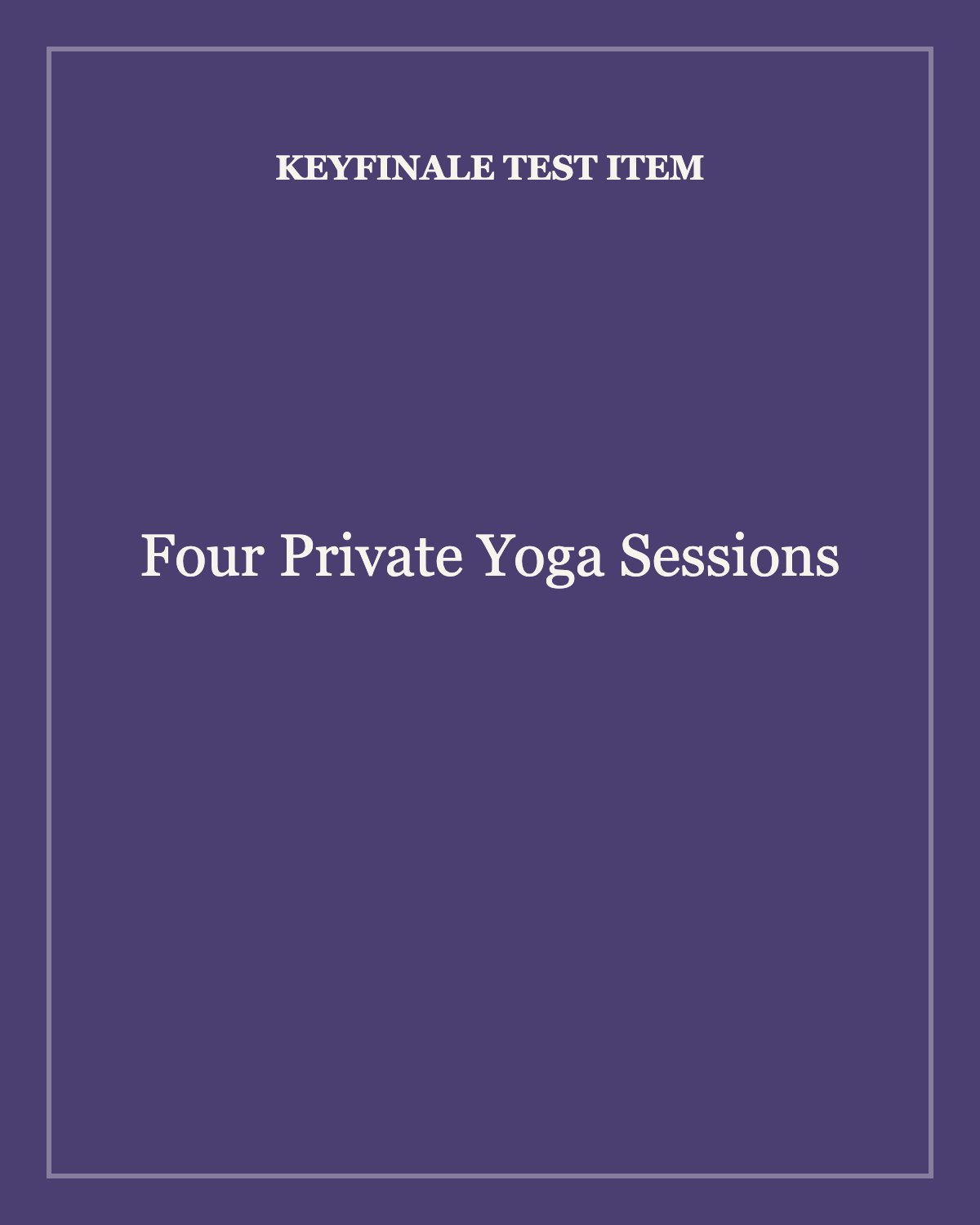Test: Four Private Yoga Sessions