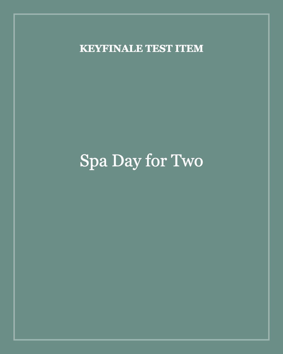 Test: Spa Day for Two