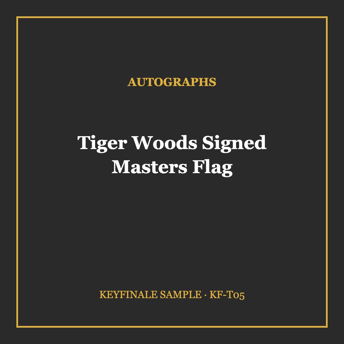 Tiger Woods Signed Masters Flag