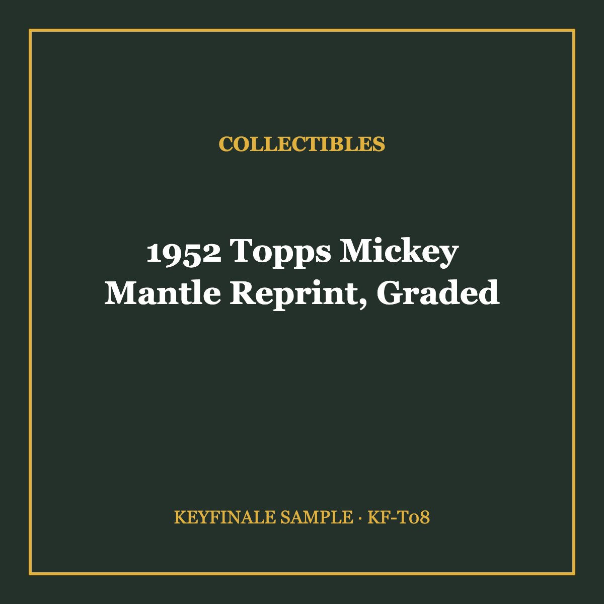 1952 Topps Mickey Mantle Reprint, Graded