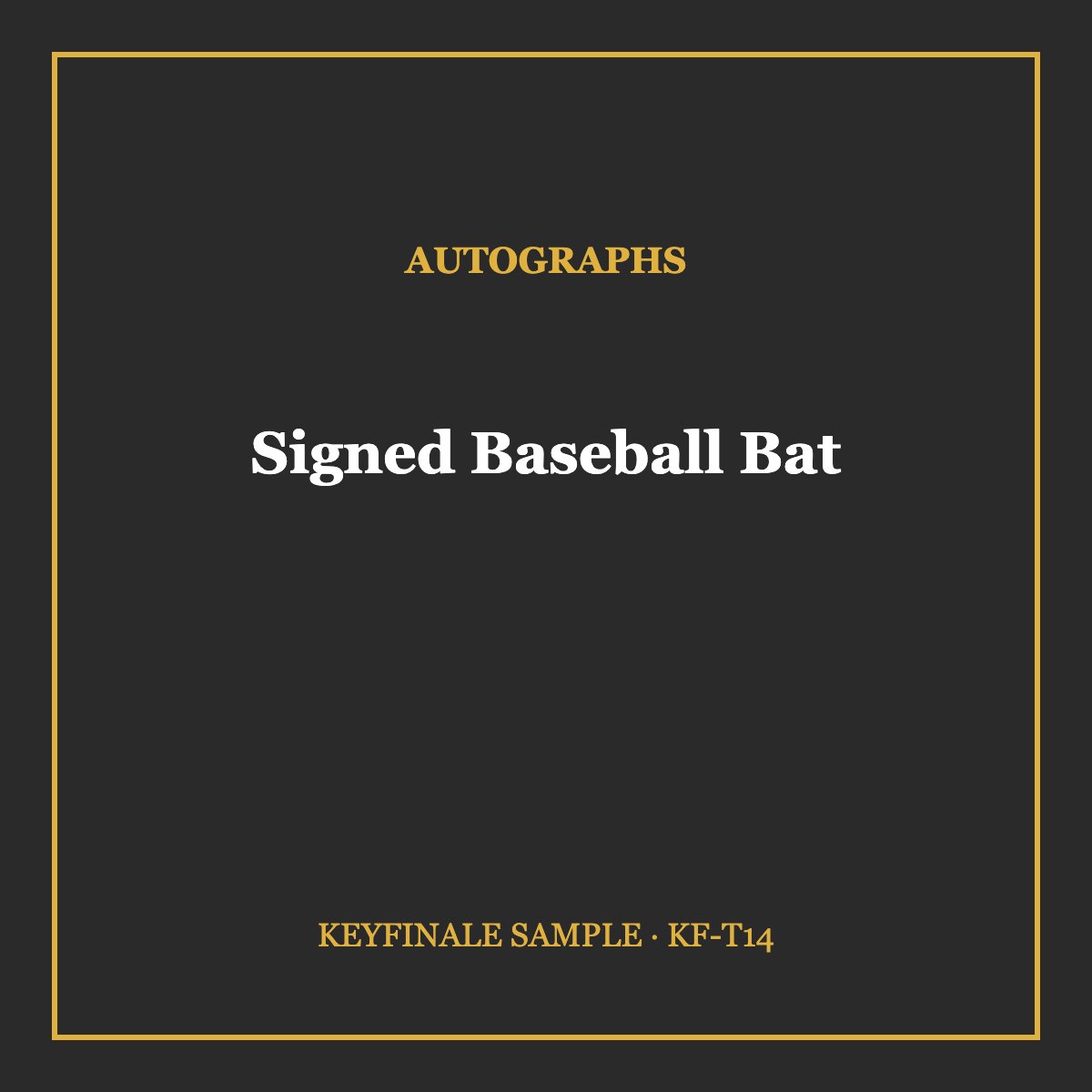 Signed Baseball Bat