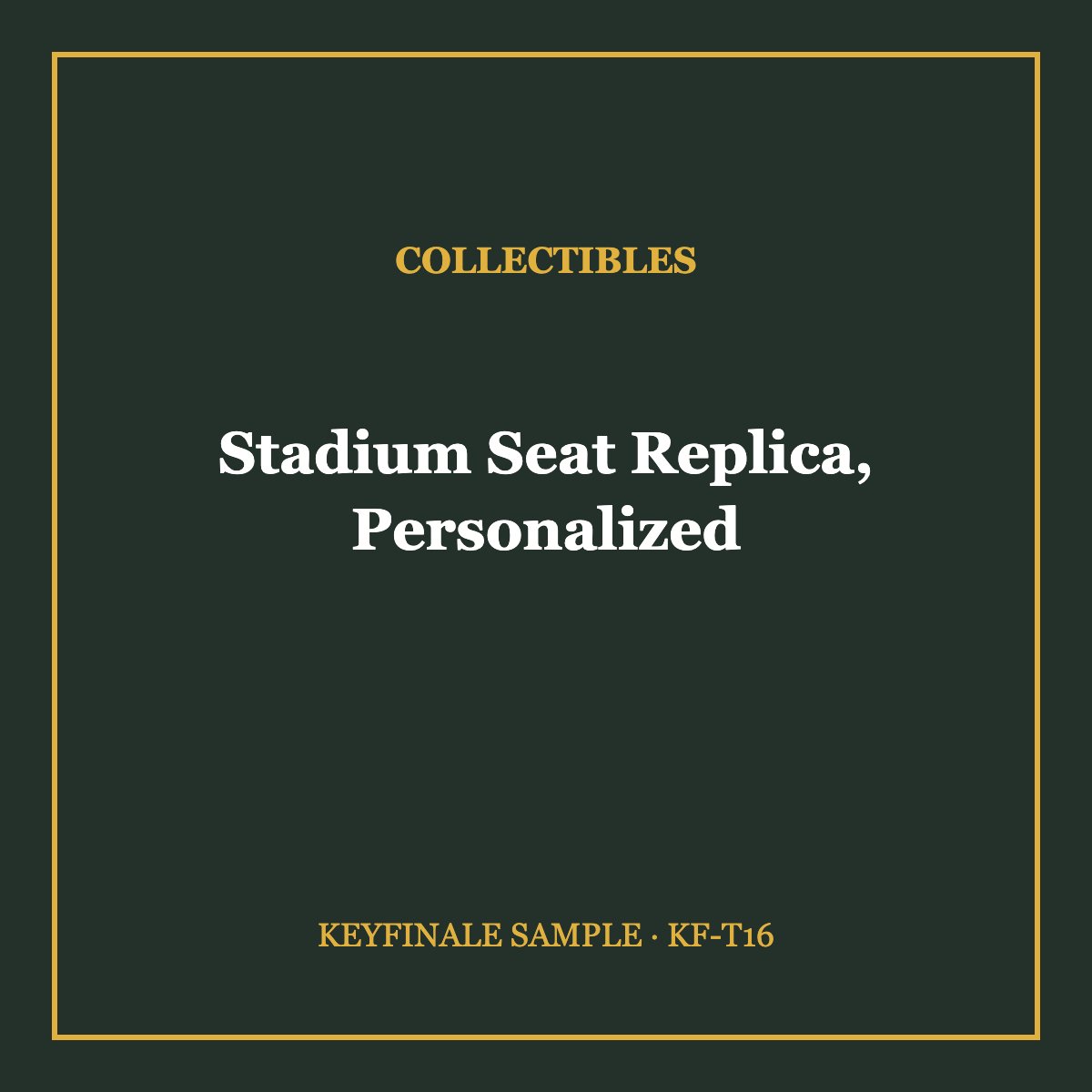 Stadium Seat Replica, Personalized