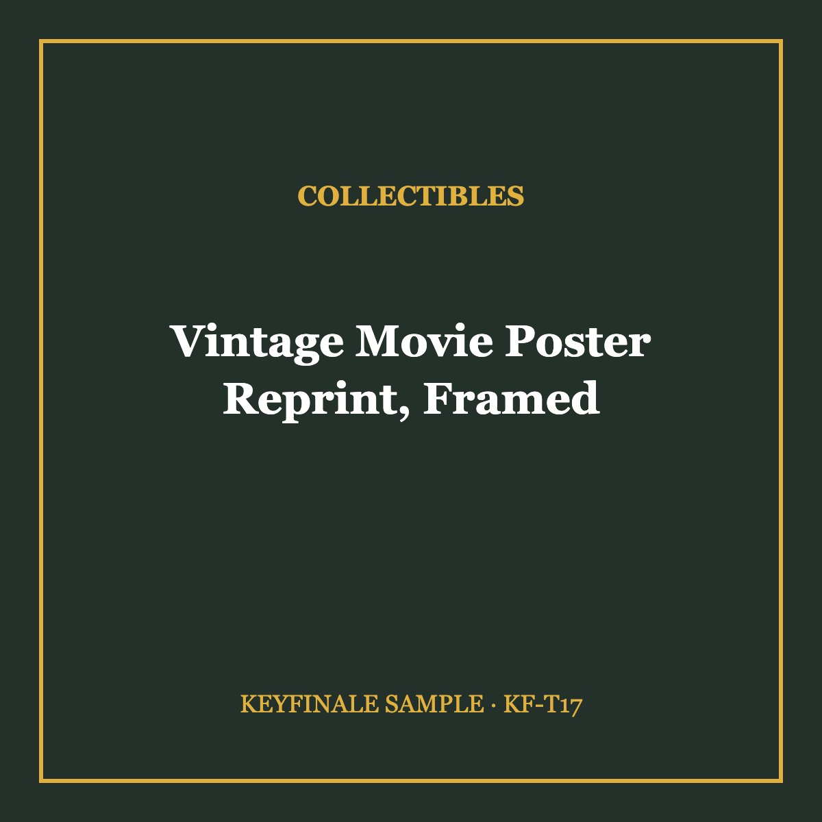 TEST Vintage Movie Poster, Framed
