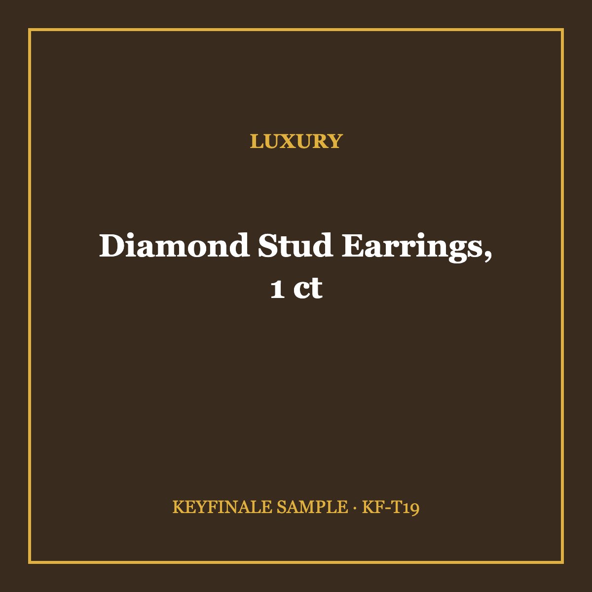 Diamond Stud Earrings, 1 ct