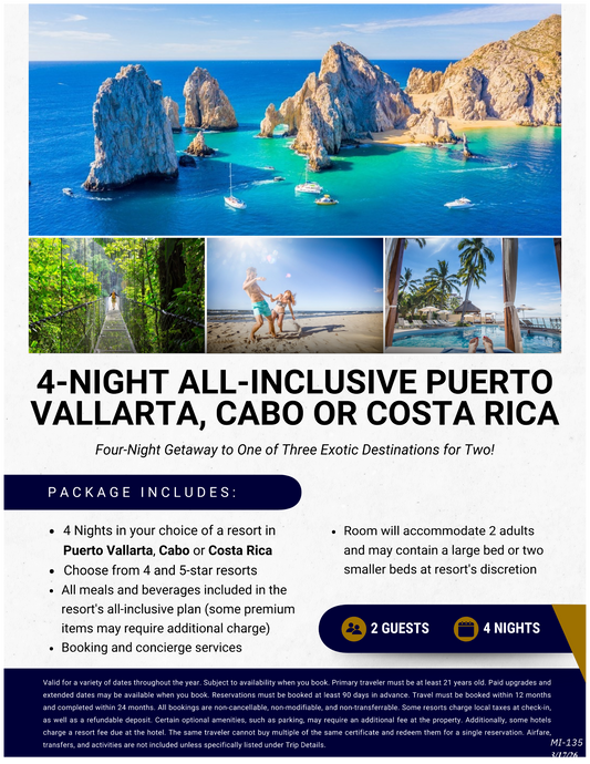 4 NIGHT MEXICO ALL INCLUSIVE