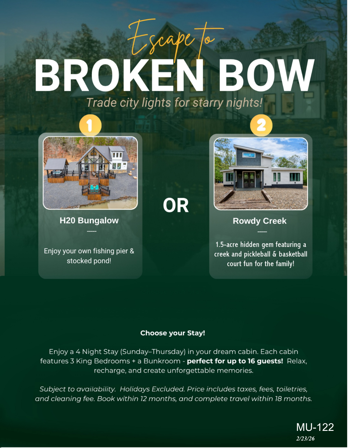 Escape to Broken Bow