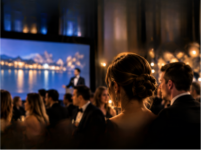 Guests at a fundraising event