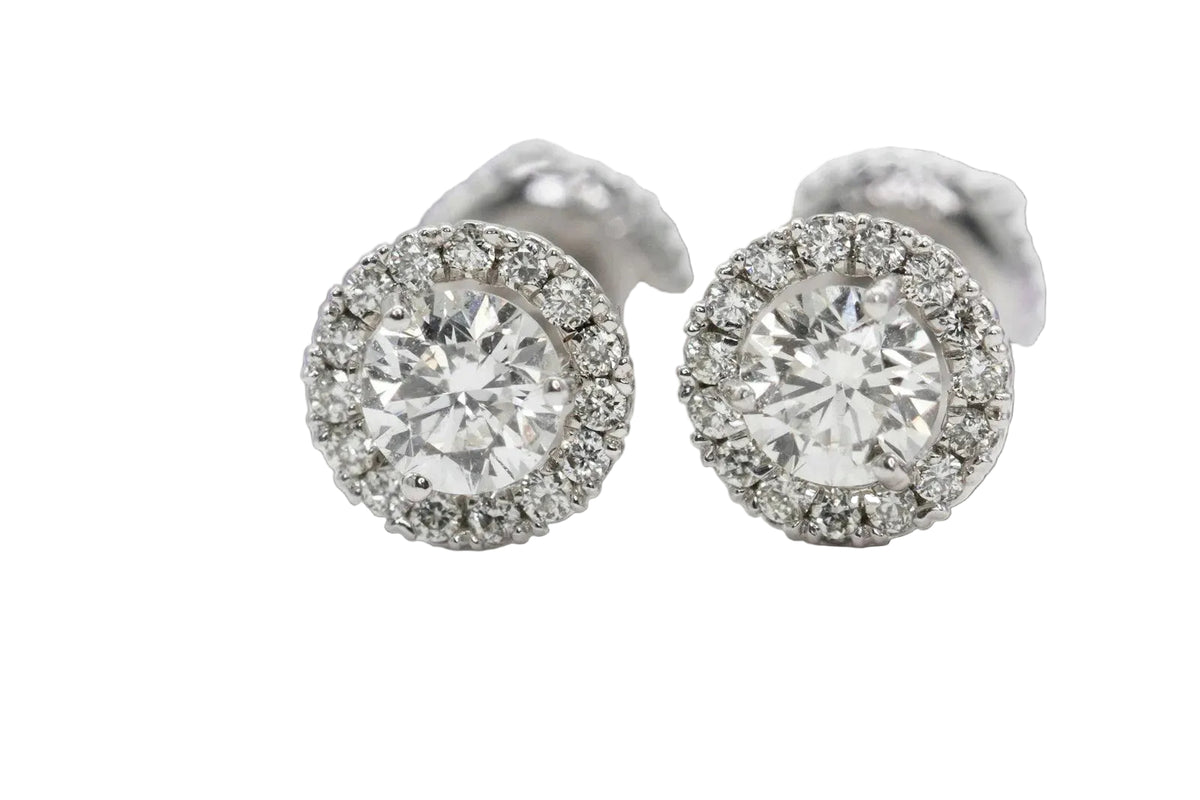 Brilliance Halo Diamond Studs