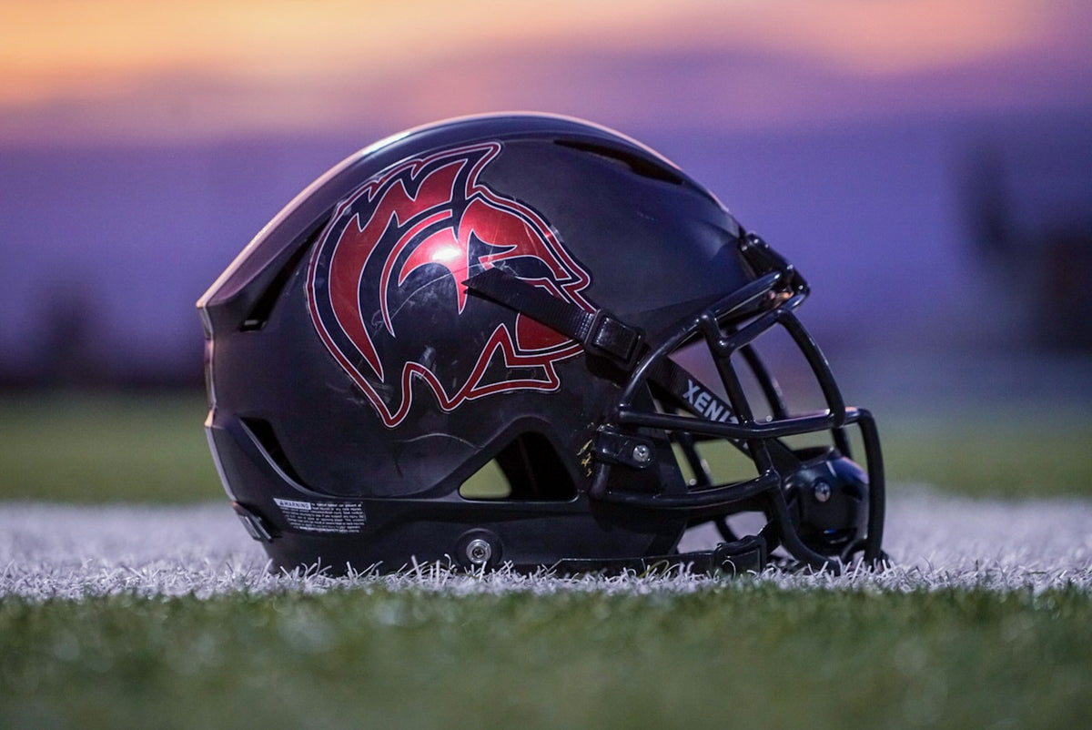 Under the Lights Signed Helmet