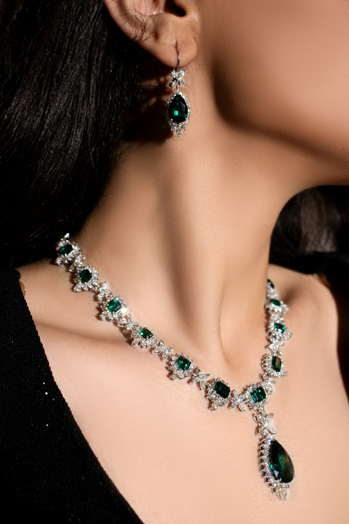 Emerald Gala Statement Necklace