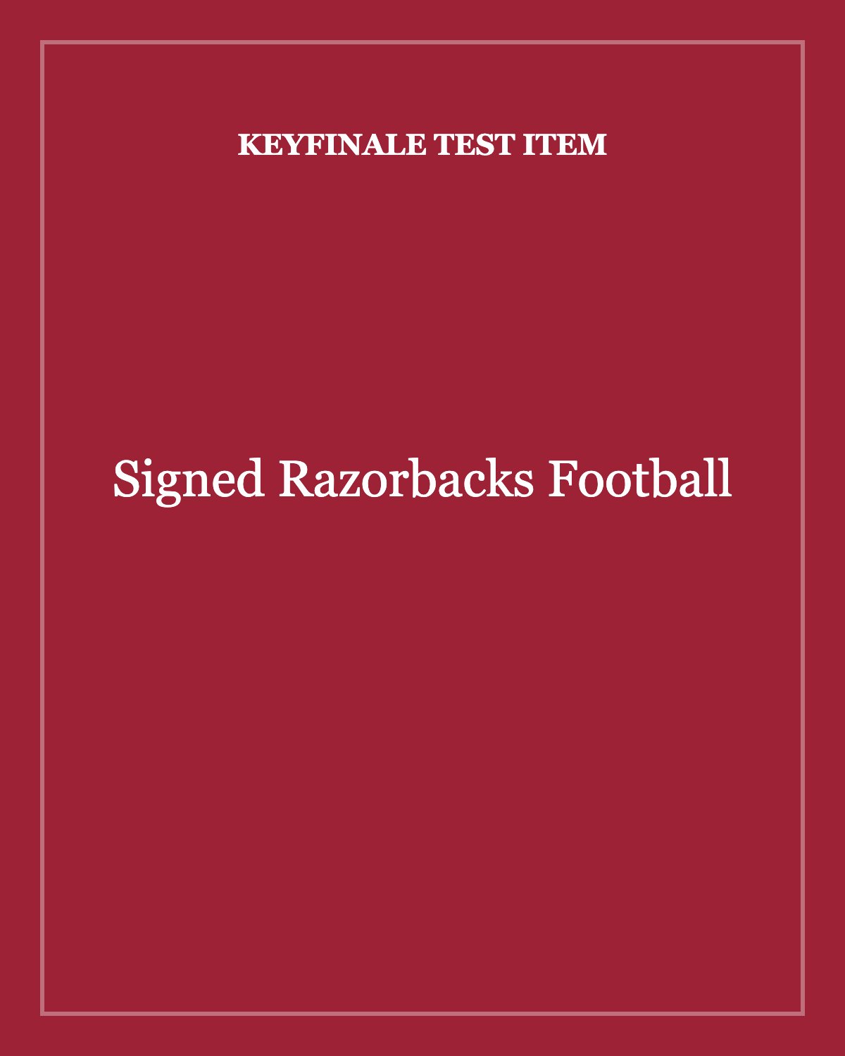 Test: Signed Razorbacks Football